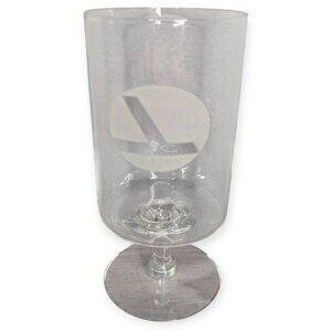Vintage 1980s Eastern Airlines Logo Etched Cordial Shot Liquor Glass w/Stem